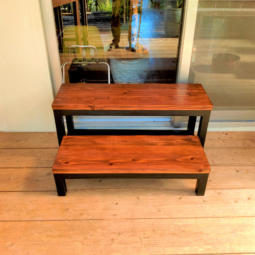 踏み台 ステップ 段差解消 踏み板 デッキ ディスプレイ台 花台 2段