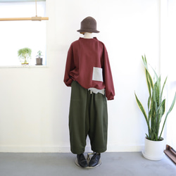 high neck rib pocket cut-sew (bordeaux) 10枚目の画像