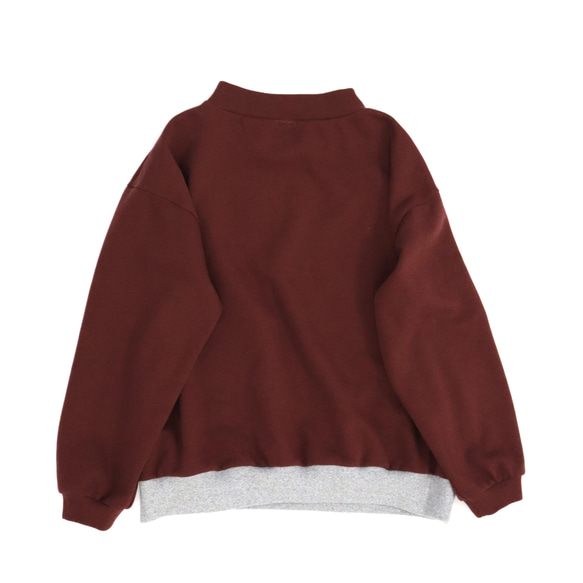 high neck rib pocket cut-sew (bordeaux) 8枚目の画像