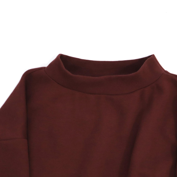 high neck rib pocket cut-sew (bordeaux) 9枚目の画像