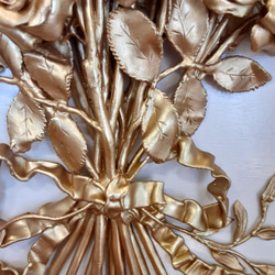 金彩フランスロココ彫刻バラの花束（壁掛けタイプ） 5枚目の画像