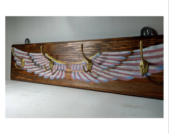 ウォールハンガー(壁掛けフック)    タイプ : 天使の羽 2枚目の画像
