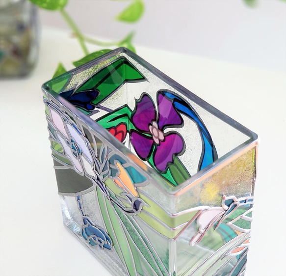 訂購：《琉球野花》方形玻璃花瓶 第6張的照片