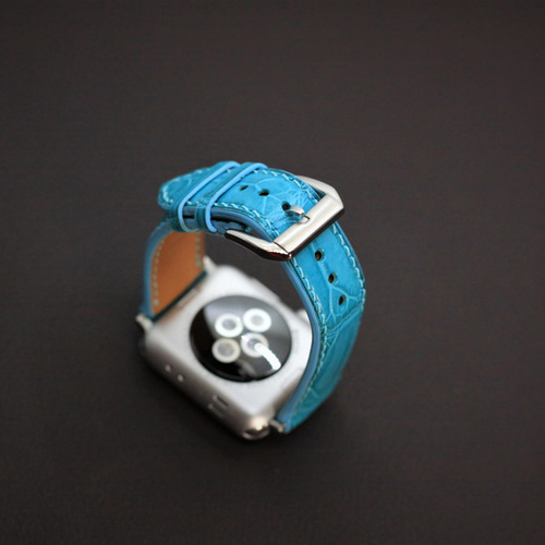 受注製作】高級革使用Apple Watch クロコダイル革 ワニ革 バンド 受注製作】高級革使用Apple Watch クロコダイル革 ワニ革 バンド