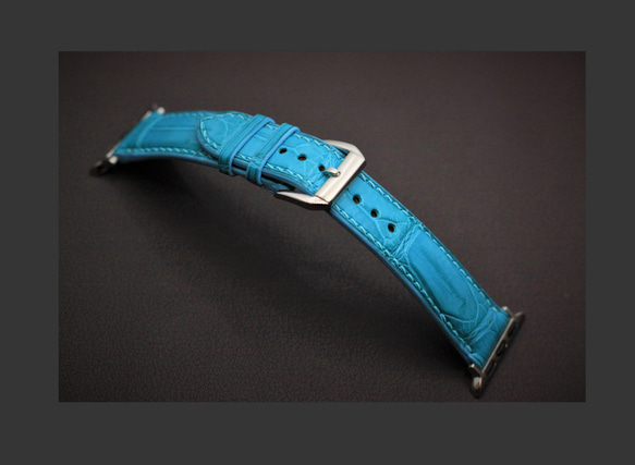 Apple Watch 本革クロコダイルバンド 受注製作】高級革使用Apple Watch クロコダイル革 ワニ革 バンド