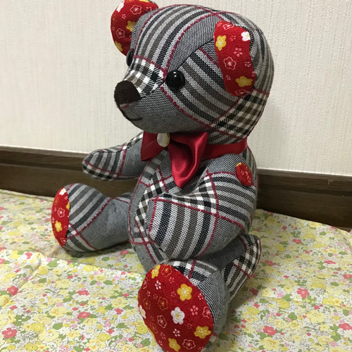 チェック柄のテディベア ぬいぐるみ Jon&Mi-ko 通販 13126510