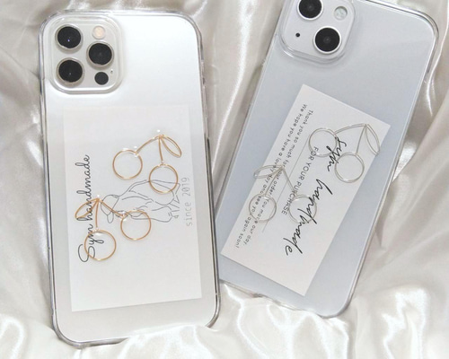 スマホケース　brightwin サイン クリアフラワー 携帯ケース 春カラー スマホケース iPhoneケース