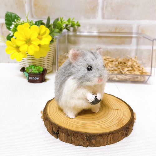 ぽっちゃりブルーサファイア* ジャンガリアンハムスター <羊毛フェルト 