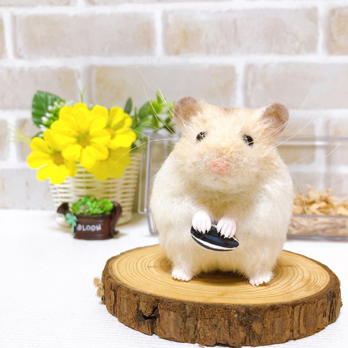 ぽっちゃりプディング* ジャンガリアンハムスター <羊毛フェルト> 羊毛