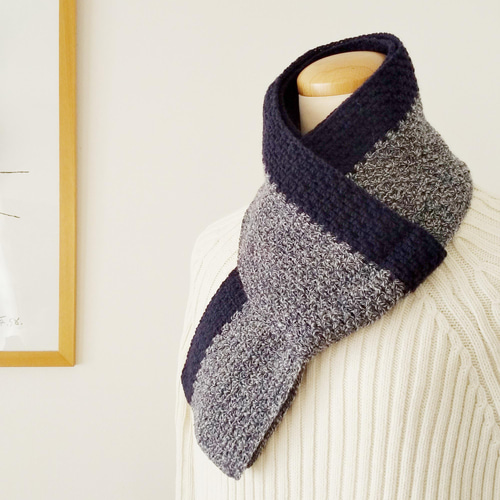 手編みマフラー 男女兼用 3枚専用ページ Crochet ✨ How to Crochet a Men's Scarf [DAISO Melange Style
