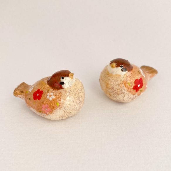 ちいさなふくら雀 置物（縁起物・正月） その他置物 かりたひかり 通販