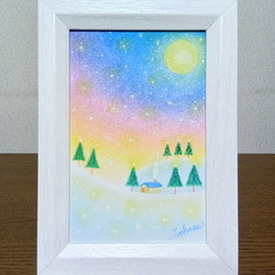 パステルアート 聖夜のスイート・ホーム パステル画原画 絵画 T's Arts