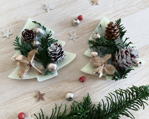 クリスマスツリーのアロマワックスサシェ その他インテリア雑貨