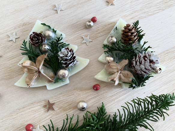 クリスマスツリーのアロマワックスサシェ その他インテリア雑貨