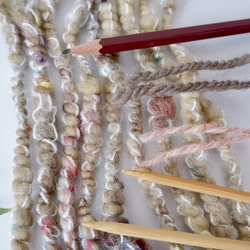 アートヤーン tenna + 手つむぎ毛糸  手紡ぎ糸 変わり糸　約25g #1347 4枚目の画像