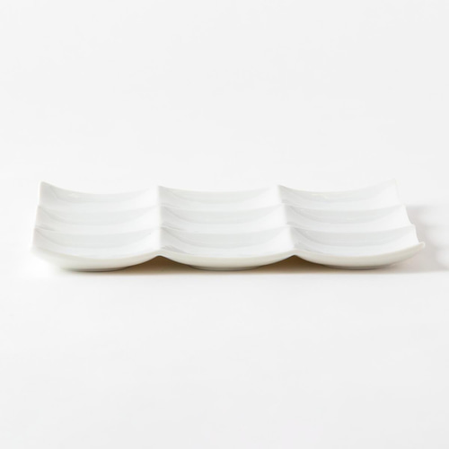 薄くて軽い9連プレート ホワイト・ブラウン ホテル ビュッフェ