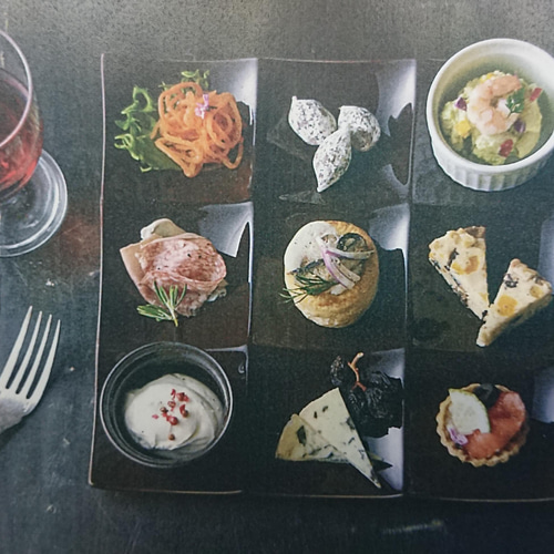 薄くて軽い9連プレート ホワイト・ブラウン ホテル ビュッフェ  