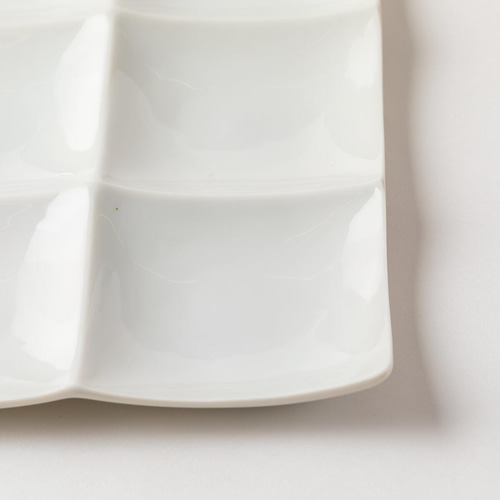 薄くて軽い9連プレート ホワイト・ブラウン ホテル ビュッフェ