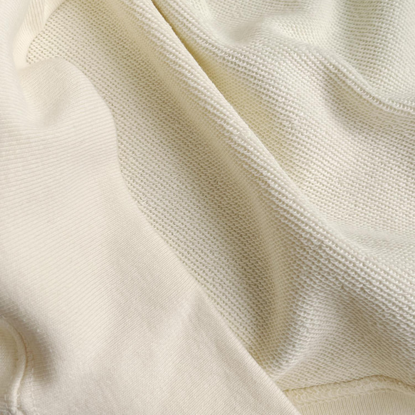 手描き蓮の花柄トレーナー ナチュラル クルーネックスウェット 6枚目の画像