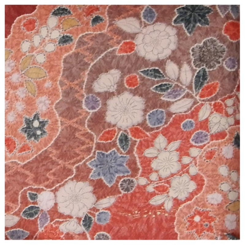 チュニック　辻ヶ花　正絹　着物リメイク　ハンドメイド 着物リメイク 辻が花 チュニックブラウス/フリーサイズ ブラウス