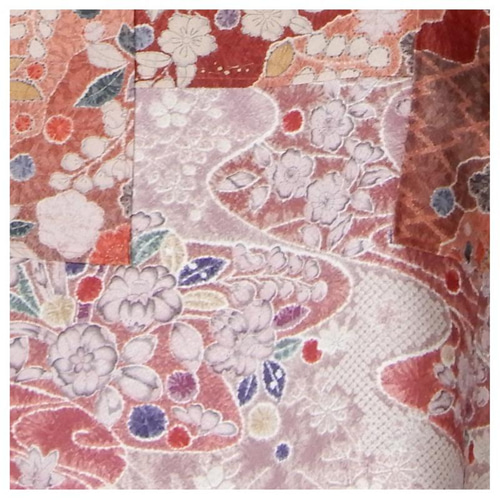 チュニック　辻ヶ花　正絹　着物リメイク　ハンドメイド 着物リメイク 辻が花のチュニックブラウス/フリーサイズ kimono