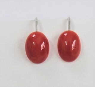 土佐の宝石珊瑚　さんご　 アクセサリー・ジュエリ　イヤリング・ノンホールピアス　　　　　　No－01353