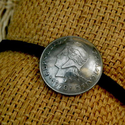 ＃H199 New Caledonia Coin Hair Elastic 1枚目の画像