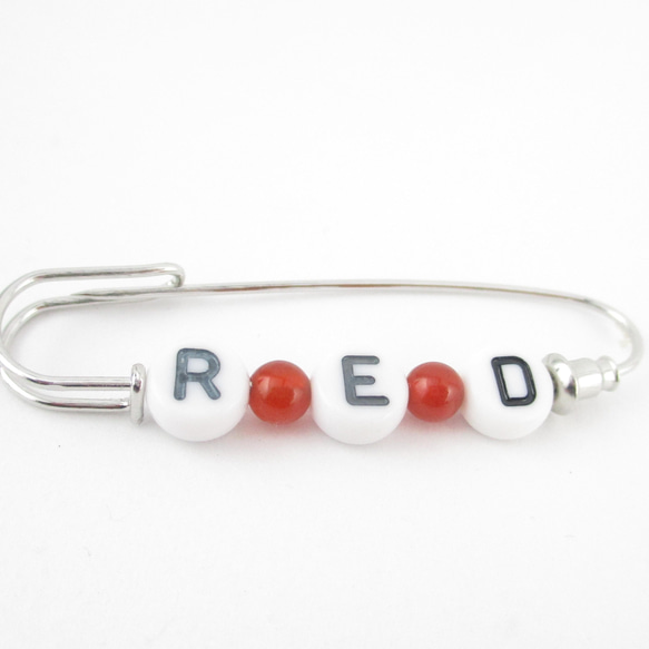 「RED!!!」と言われれば、赤メノウのことだと思われるようなポディションに身を置きたい♪カブトピンブローチSB871 2枚目の画像