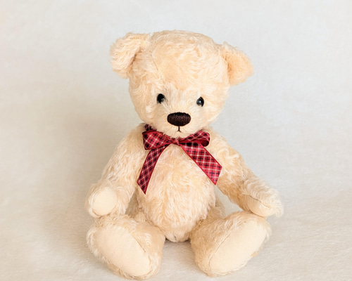 テディベア★ミルクティ色 アイボリー色のくまま。|テディベア こぐま 25cm ぬいぐるみ くまま