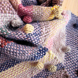 毛糸の手織りマフラー2119 4枚目の画像