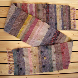 毛糸の手織りマフラー2119 5枚目の画像