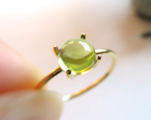 【Fruitsjolie】ペリドット フリュイジョリ リング 9号 カボション Fruitsjolie】ペリドット フリュイジョリ リング 9号 カボション