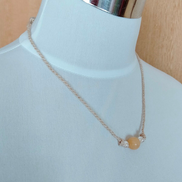 イエロージェイド＆精麻◇4WAYネックレスブレスレット