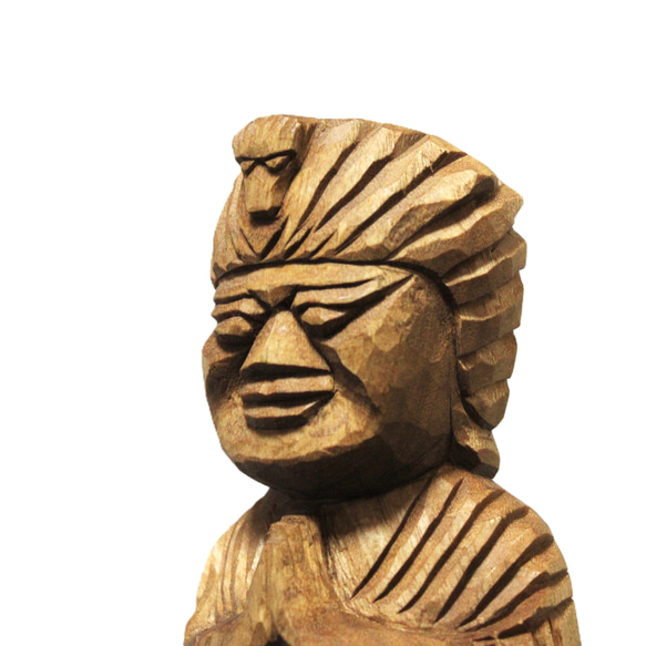 受注製作：馬頭観音立像（高さ：25cm）仏像 円空仏 摸刻 木彫 【納期30日】 円空仏
