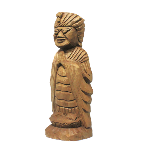 受注製作：馬頭観音立像（高さ：25cm）仏像 円空仏 摸刻 木彫 【納期30日】 円空仏