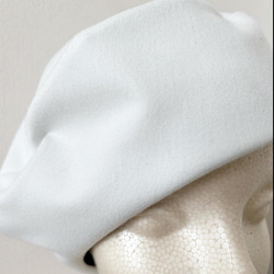 残り一点‼️カタチにこだわるベレー帽　ホワイト 4枚目の画像