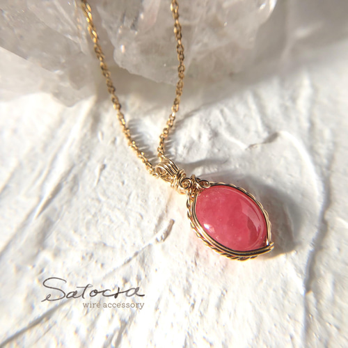 ロードクロサイトのペンダントトップ✨インカローズ✨14kgf  