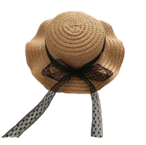 1個　ストローハットタイプ　帽子　ハット　女性用 ブライス ドール　ブライス　ICYドール　ぬいぐるみ　などに装着可能 6枚目の画像