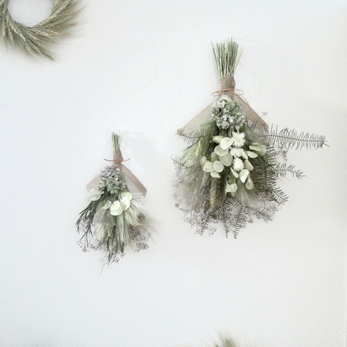 ルナリアドライフラワー10cm10本 ルナリアのドライフラワースワッグ45センチ 〜輝きのある1年に