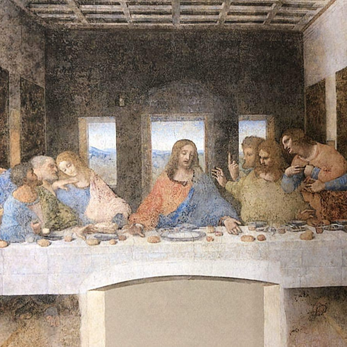 レオナルド・ダ・ヴィンチ 最後の晩餐 A4 ポスター 輸送用 額付き