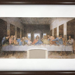 レオナルド・ダ・ヴィンチ 最後の晩餐 A4 ポスター 輸送用 額付き
