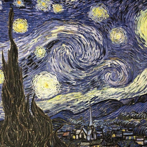 フィンセント・ファン・ゴッホ 星月夜 A4 ポスター 輸送用 額