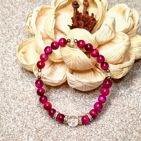 ローズタイガーアイたんのピアスたん！綺麗！ ピンクタイガーアイ