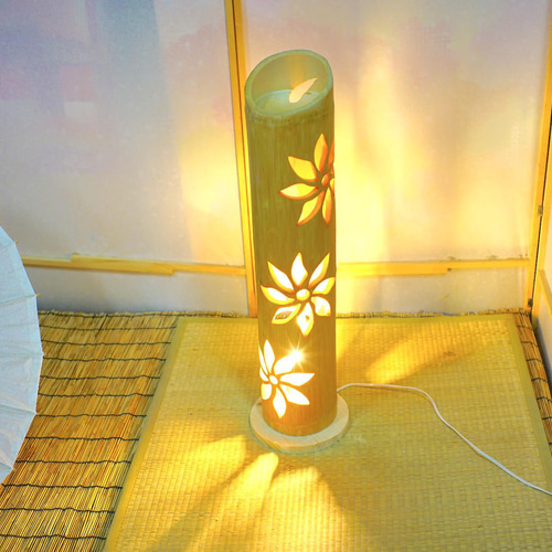 ★大型★  竹灯り　彩シリーズ　〜蓮柱〜　竹灯籠　孟宗竹 ☆大型☆ 竹灯り 彩シリーズ 〜蓮柱〜 竹灯籠 孟宗竹 | iichi 日々の