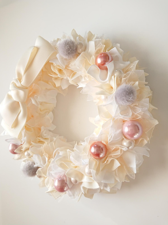 【Creema限定】〈再販〉リボンリース・spring wreath 3枚目の画像
