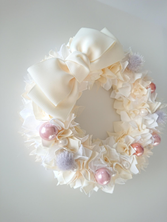【Creema限定】〈再販〉リボンリース・spring wreath 2枚目の画像