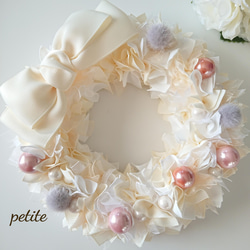 【Creema限定】〈再販〉リボンリース・spring wreath 1枚目の画像