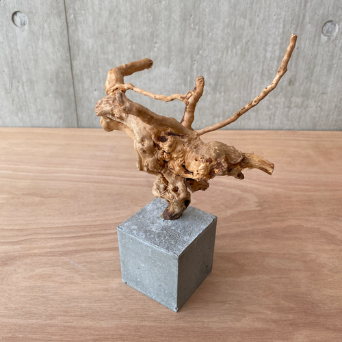 コンクリート盆栽 (mini tree beige C ) 流木 オブジェ 流木 コンクリート盆栽 (mini tree beige C ) 流木 オブジェ 流木