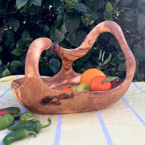 オリーブの木 バスケット芸術品 うねりとゆがみが交差する 超特大 約