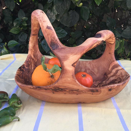 オリーブの木 バスケット芸術品 うねりとゆがみが交差する 超特大 約